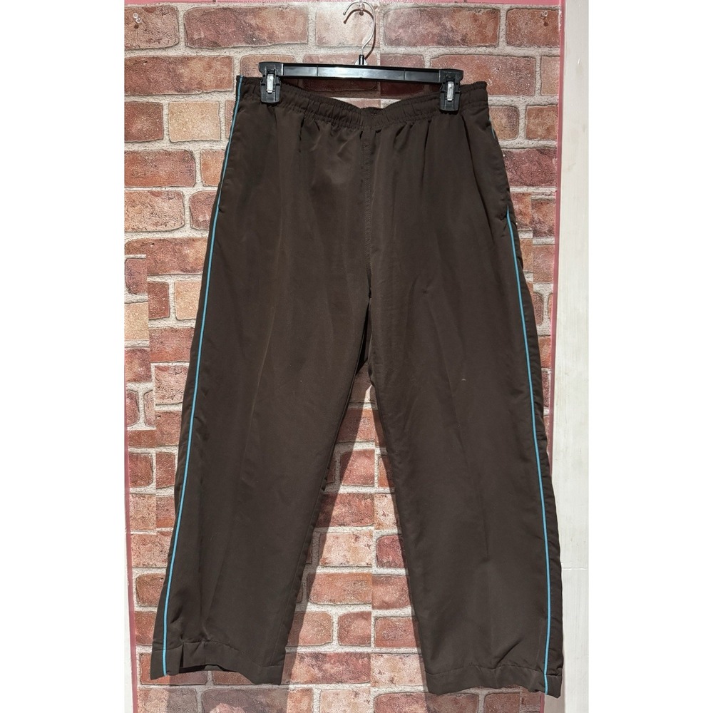 Activology Vintage Ankle‎ Pants Capri Women's Petites L Choc Brown ElasticWaist
